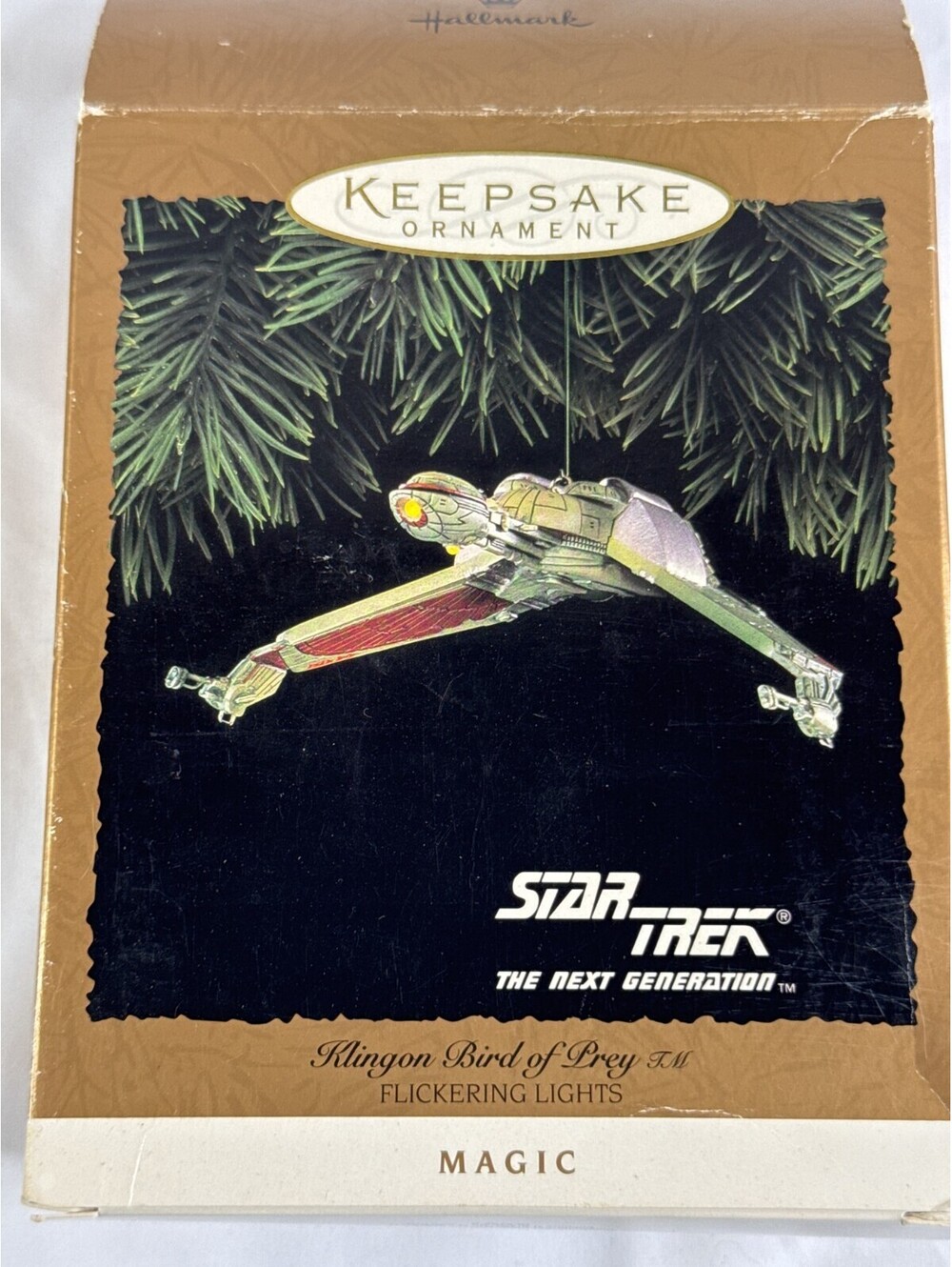 Hallmark Keepsake 1994 Star Trek TNG Klingon Bird of Prey Magic Ornament QLX7386